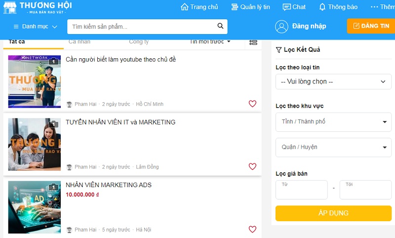 Tìm việc làm hiệu quar